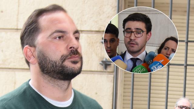 Antonio Tejado junto a su abogado, Fernando Velo, en un fotomontaje de EL ESPAÑOL.