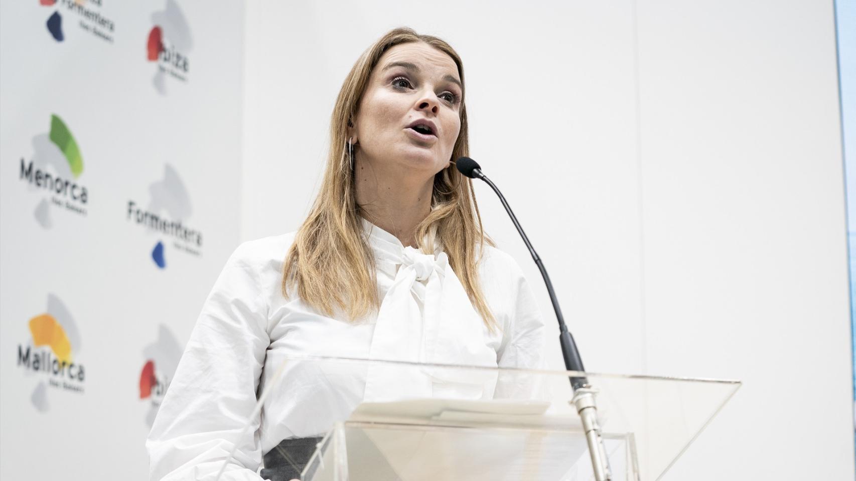 La presidenta del Govern balear, Marga Prohens, el pasado 21 de enero en el stand de Baleares en la feria Fitur.