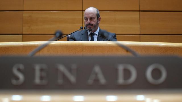 El presidente del Senado, Pedro Rollán, en un Pleno reciente.