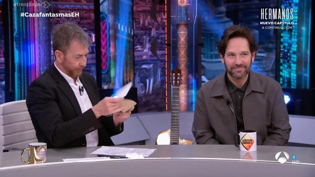 Pablo Motos y Paul Rudd en 'El Hormiguero'.