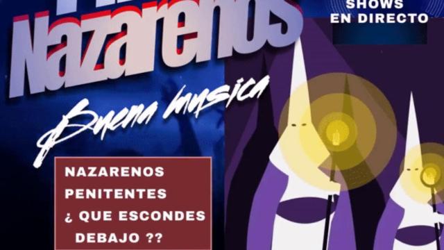 El cartel de la fiesta Nazarenos de la sala Papúa en Torremolinos.