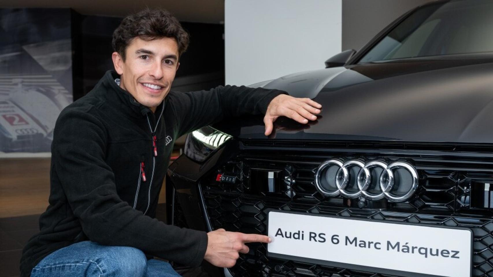 Marc Márquez y su nuevo Audi A6 RS.