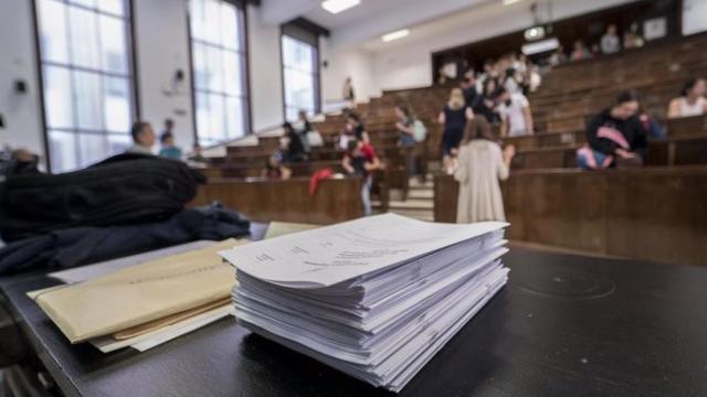 Imagen de archivo de un examen de la Ebau