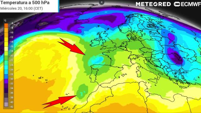 Las bajas presiones que afectarán a España esta semana. Eltiempo.es