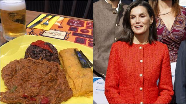 A la izquierda, un plato de ropa vieja, y a la derecha, la reina Letizia.