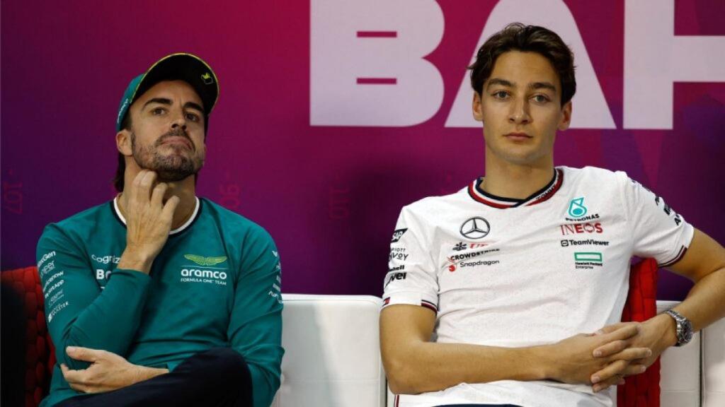 Fernando Alonso y George Russell.
