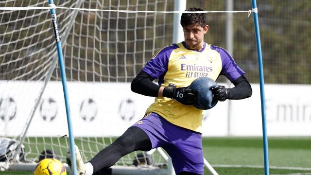 Thibaut Courtois durante un entrenamiento