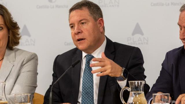 Emiliano García-Page este martes en el toledano Palacio de Fuensalida.