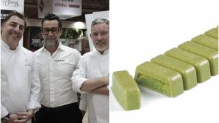 Albert Adrià, Quique Dacosta y Jordi Roca y la variedad de turrón de plancton.