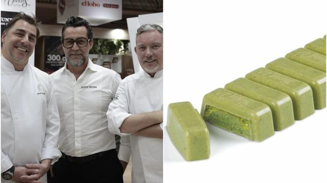 Albert Adrià, Quique Dacosta y Jordi Roca y la variedad de turrón de plancton.