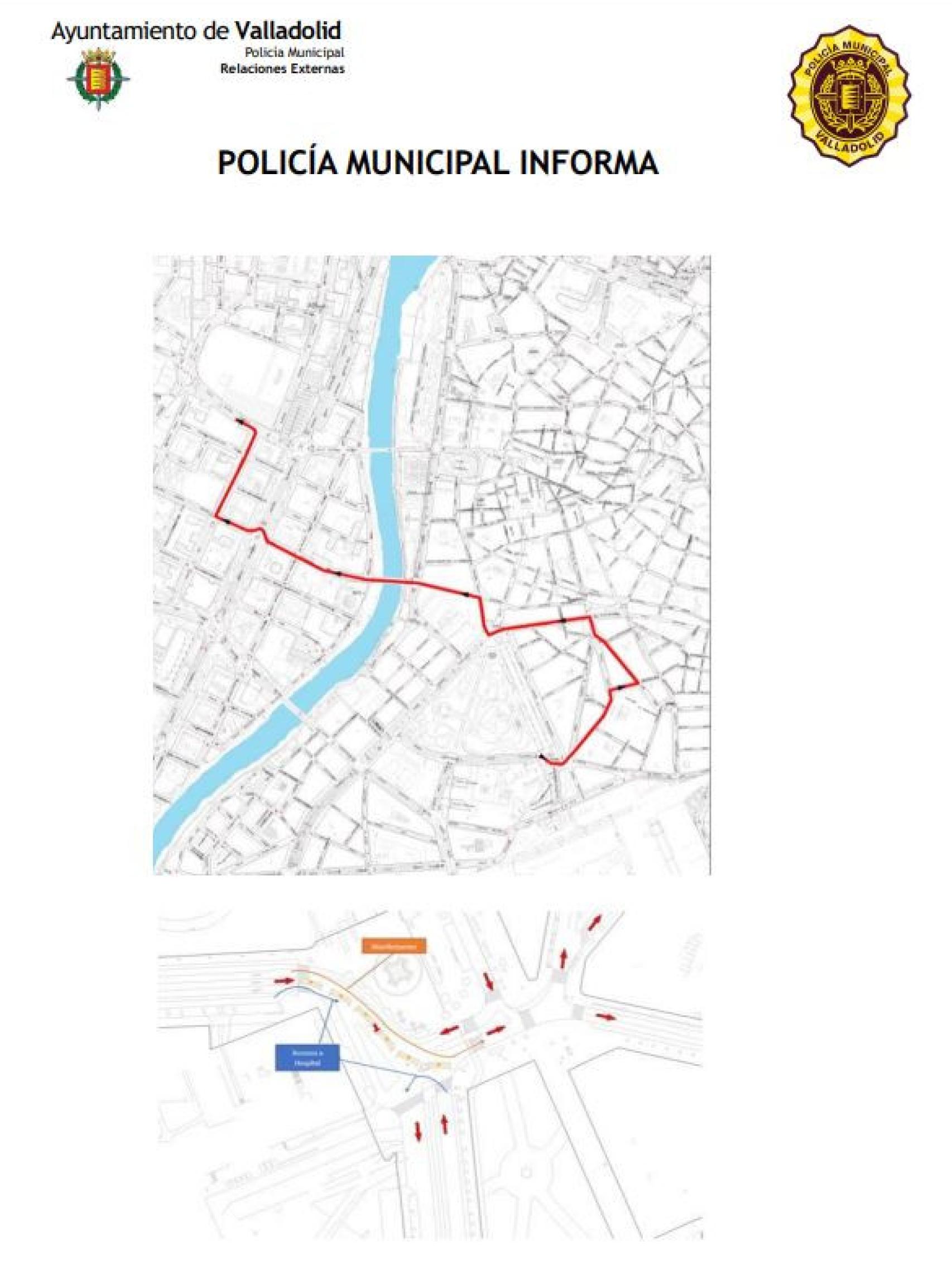 Recorrido de la manifestación de tractores en Valladolid