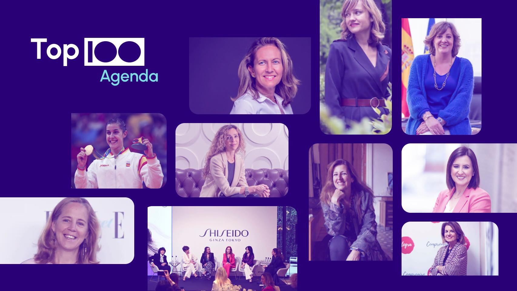 Montaje agenda semanal de 'Las Top 100 Mujeres Líderes'