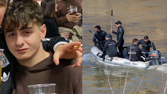 A la izquierda, Javier Márquez. A la derecha, dos guardias civ