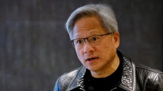 Jensen Huang, CEO de Nvidia, en una ronda con periodistas.