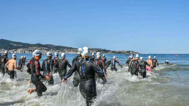 Imagen de una edición anterior de la travesía Costa Serena en Nigrán.