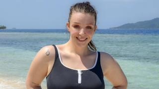 Zayra Gutiérrez en el posado de 'Supervivientes'.