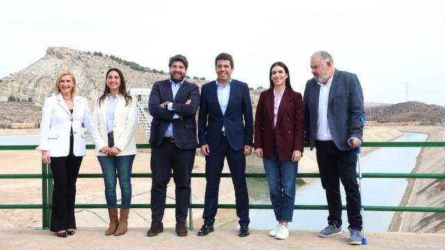 Mazón y Fernando López Miras, ayeren la visita a las infraestructuras del trasvase Tajo-Segura