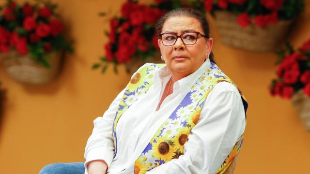 La artista María del Monte durante la presentación de su último disco, 'Todo vuelve', en abril de 2022, en Sevilla.