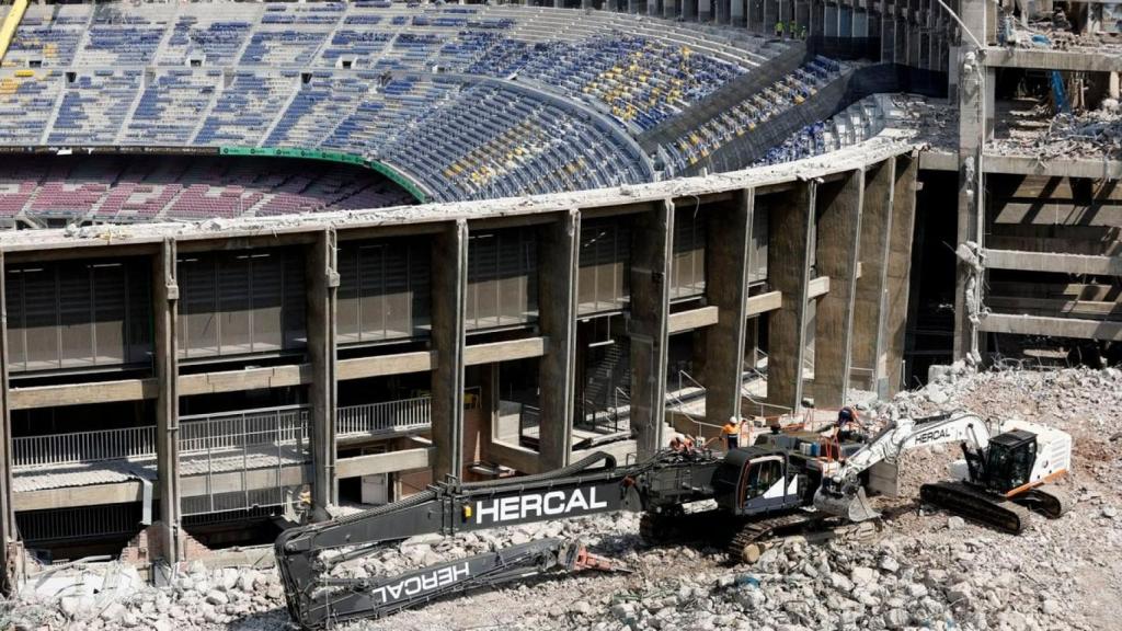 Obras del Camp Nou.