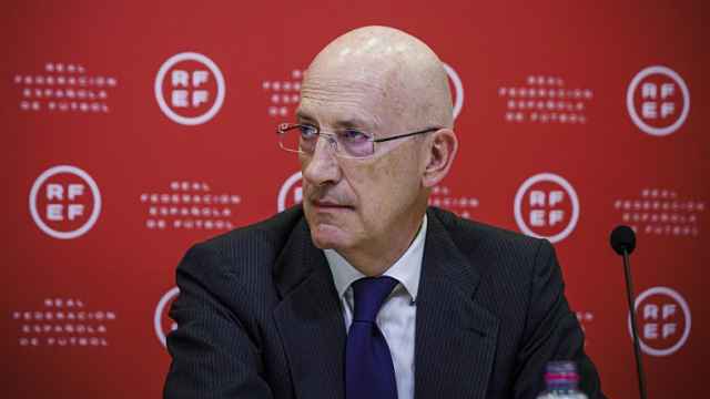 Tomás González Cueto durante una rueda de prensa en la Real Federación Española de Fútbol (RFEF) en un imagen de archivo.