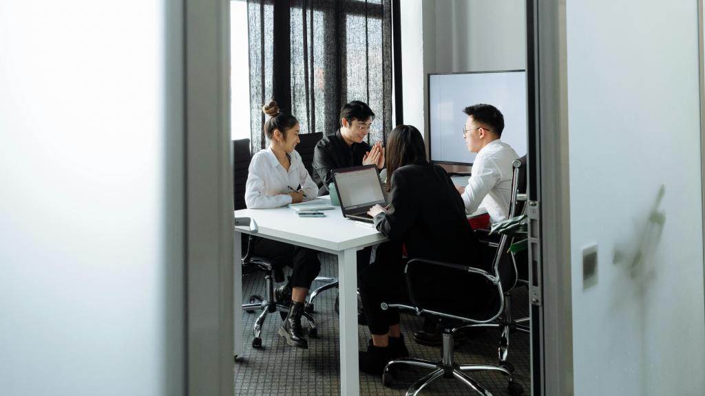 Una reunión de trabajo.