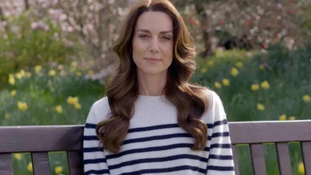 Kate Middleton, durante el anuncio de su enfermedad, este viernes, 22 de marzo.