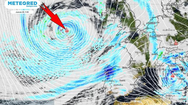 La borrasca de Jueves Santo. Meteored.