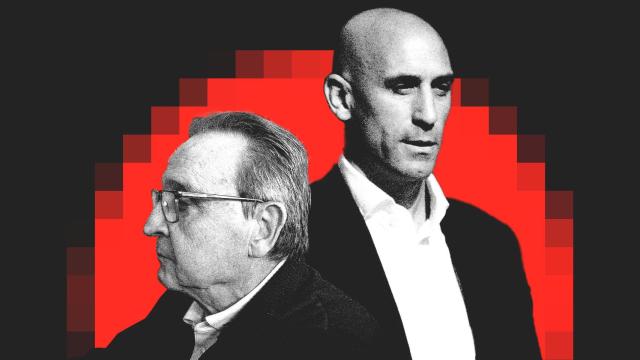 José María Enríquez Negreira y Luis Rubiales, en un fotomontaje