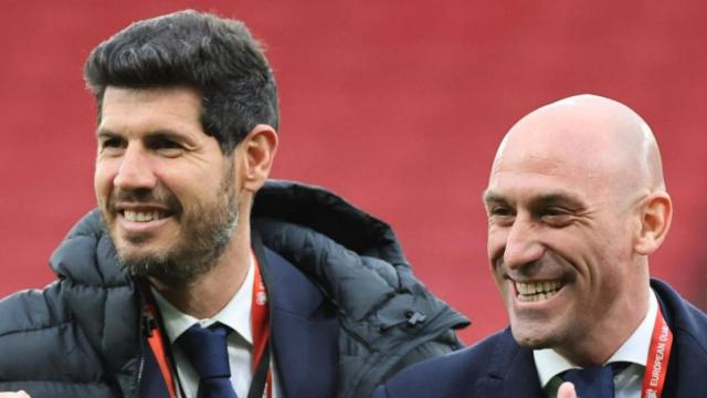 Albert Luque y Luis Rubiales en una foto de archivo.