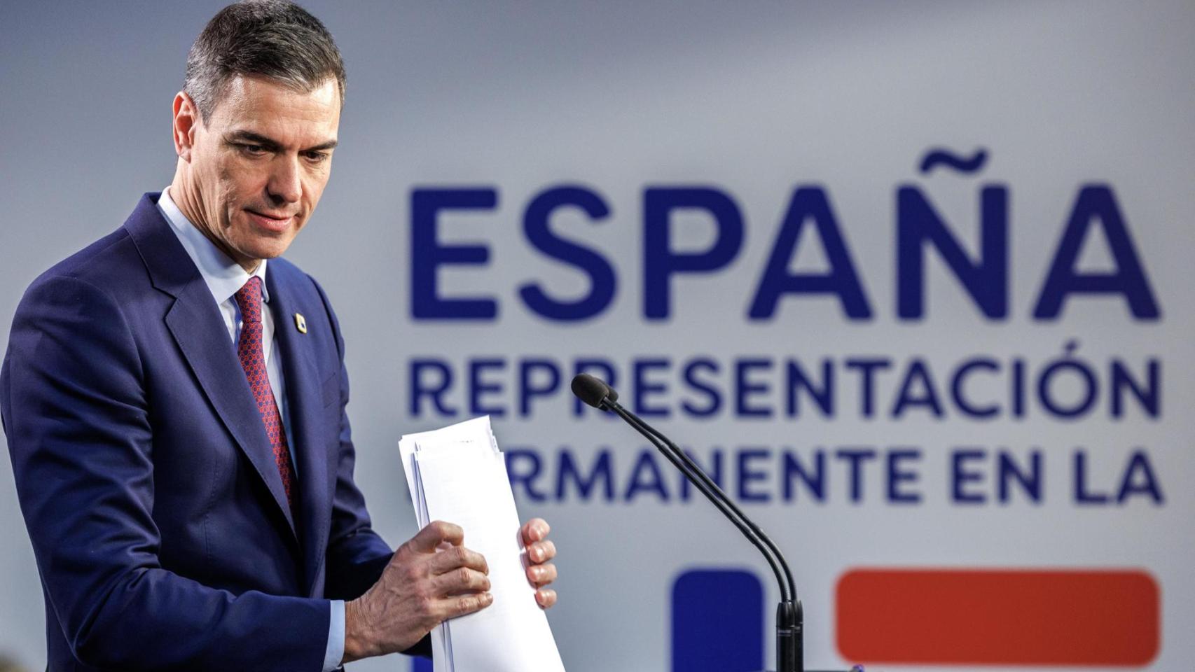 El presidente del Gobierno, Pedro Sánchez, la semana pasada en Bruselas.