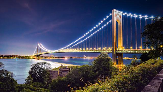 Vista del puente Verrazano, en Estados Unidos.