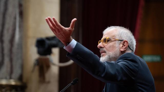 El líder de Cs en Cataluña, Carlos Carrizosa, el pasado día 13 durante un debate en el Parlament.