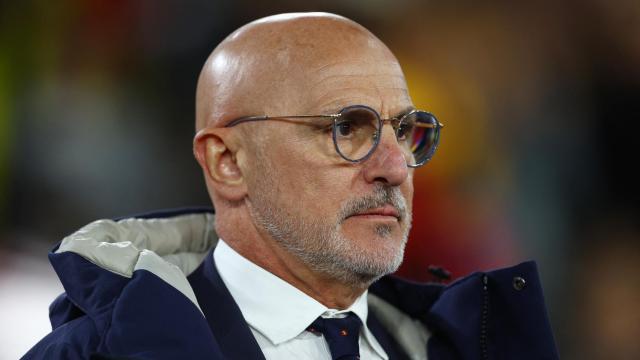 Luis de la Fuente, en el partido entre España y Colombia.