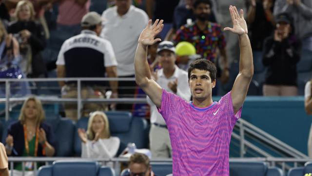 Carlos Alcaraz, en el Masters 1.000 de Miami.