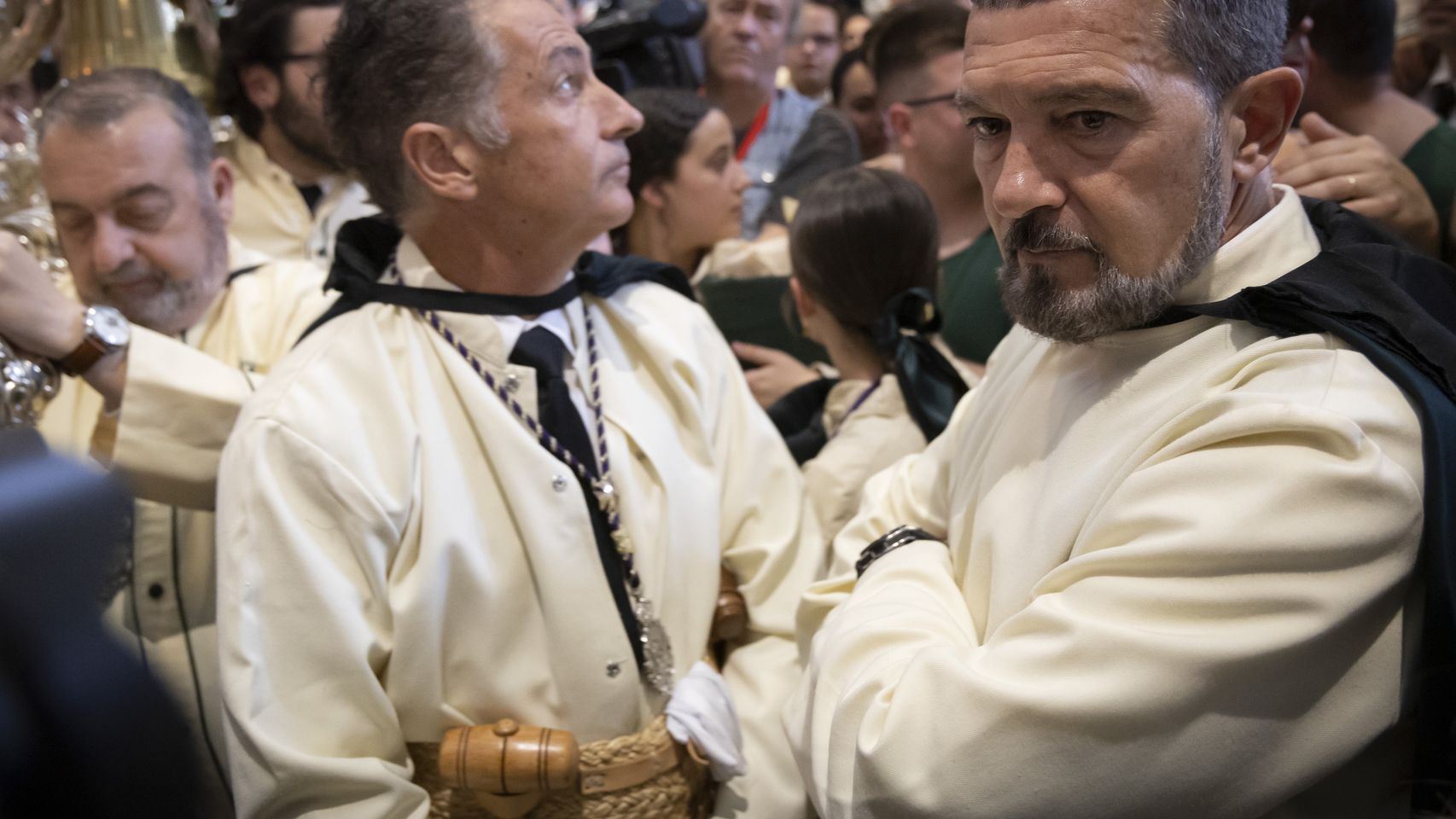 El Domingo de Ramos de Antonio Banderas en la Semana Santa de Málaga, en imágenes
