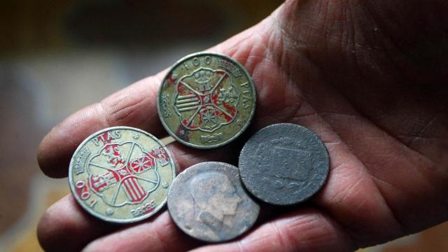 Diferentes monedas de las chapas