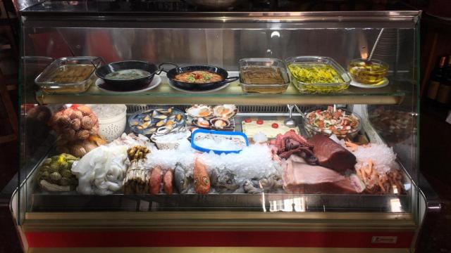 La vitrina del restaurante.