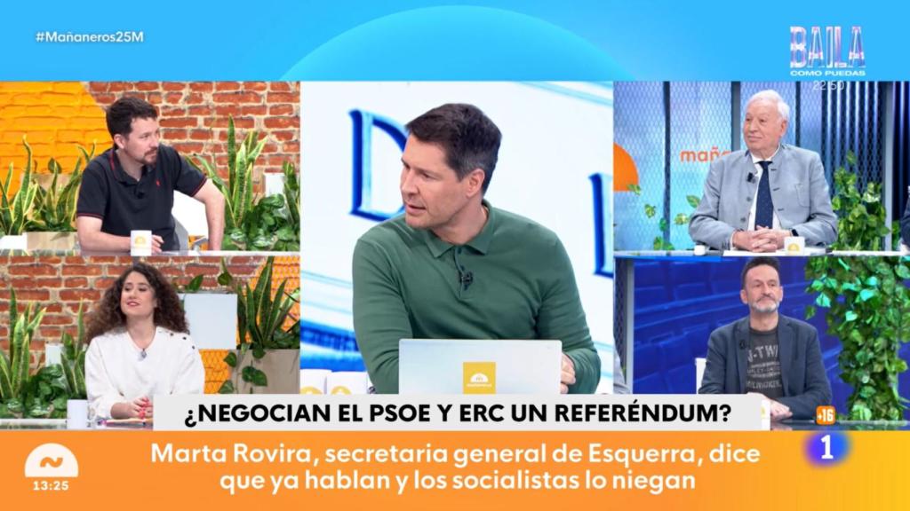 Pablo Iglesias debuta en 'Mañaneros'.