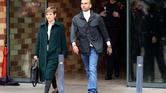 Dani Alves, durante su salida del centro penitenciario Brians 2