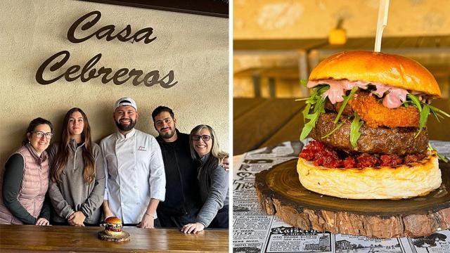 El equipo de Casa Cebreros y la hamburguesa ganadora