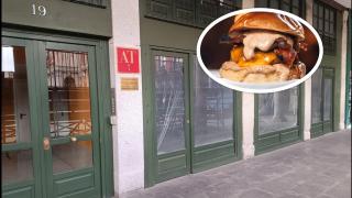 Local 19 en la Plaza Mayor junto a la hamburguesa estrella