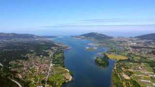 Vista del estuario del Miño y las islas de Canosa. Foto: Turismo A Guarda