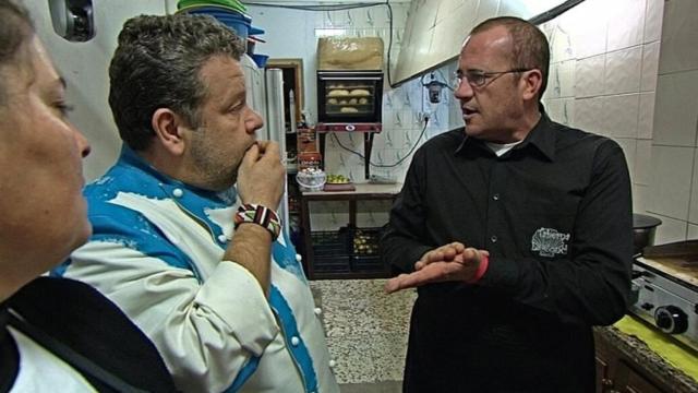 Chicote y Antonio en 'Pesadilla en la cocina'.