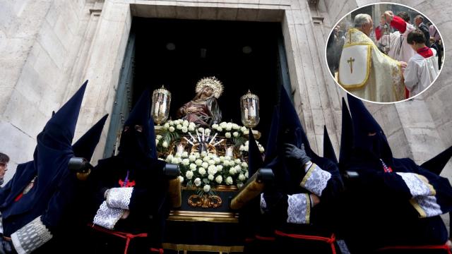 La salida de la Virgen de las Angustias con el incienso personalizado