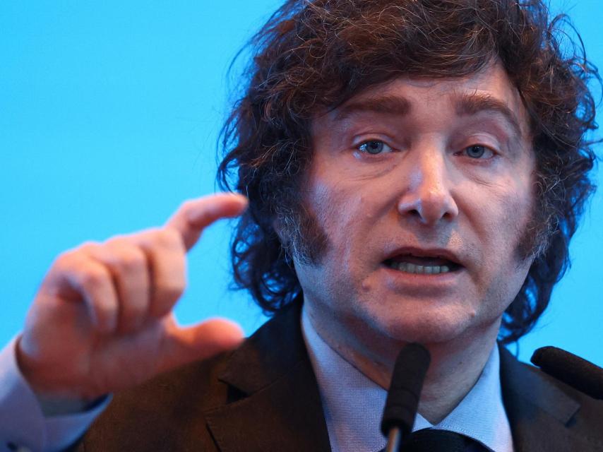 El presidente de Argentina, Javier Milei, habla durante un evento empresarial en Buenos Aires, Argentina, el 26 de marzo de 2024.