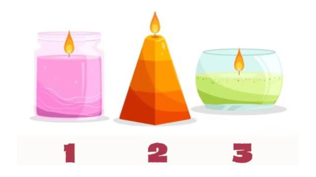 Las velas del juego visual