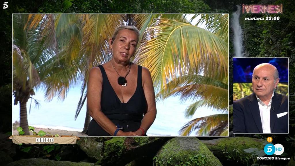 Carmen Borrego y José Carlos Bernal en 'Supervivientes'.