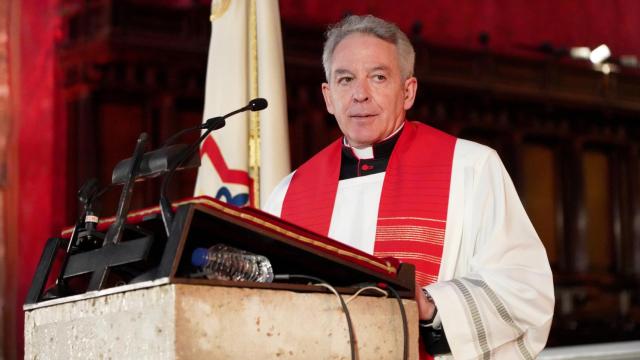 Jesús Fernández Lubiano durante el Sermón de las Siete Palabras de Valladolid