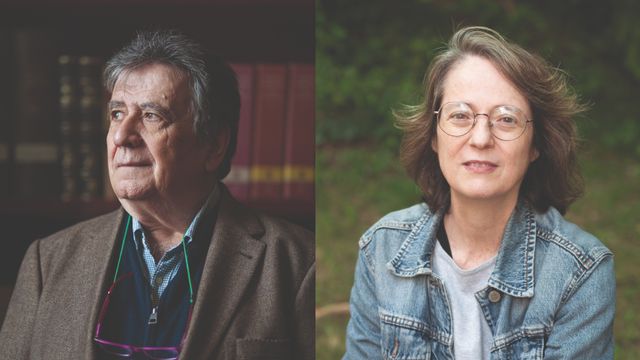 Los escritores Luis Landero y Marta Sanz.