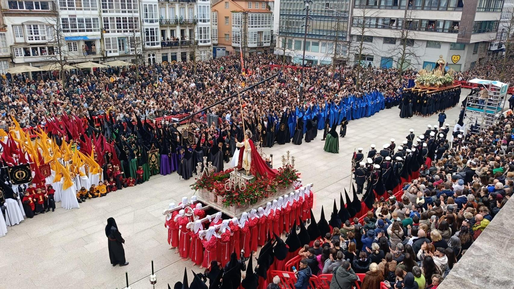 Procesión del Santo Encuentro este Viernes Santo, en archivo. Foto: Quincemil Ferrol